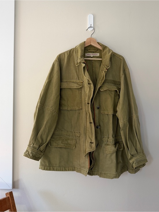 Free People Jackets & Blazers - Free People Olive Green Utility Jacket